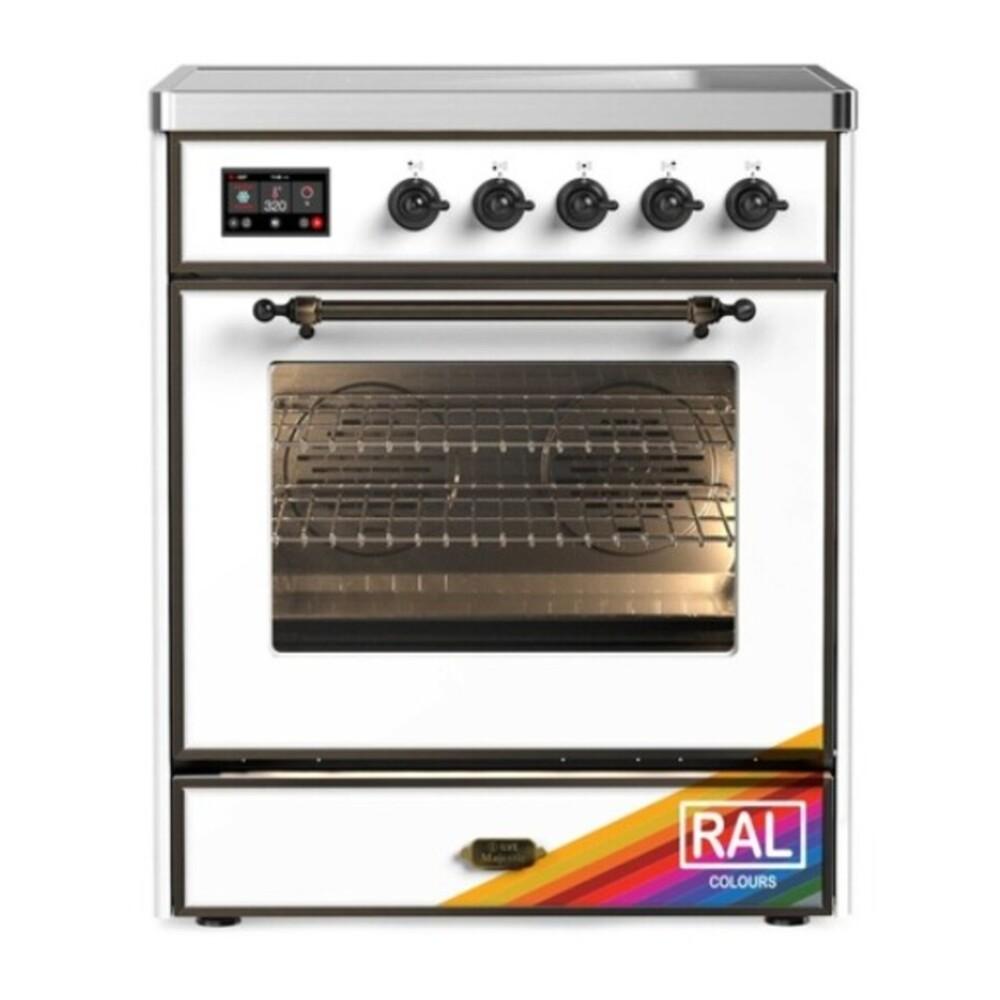 ILVE UMIB30NR3RAB Majestic III 30 inch Induction Range with 4 Elements, 4 cu. ft. Oven Capacity (Triple Glass Door, RAL, Burnished)