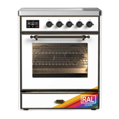 ILVE UMIB30NR3RAB Majestic III 30 inch Induction Range with 4 Elements, 4 cu. ft. Oven Capacity (Triple Glass Door, RAL, Burnished)