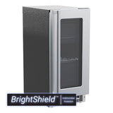15-In Marvel Professional Clear Ice Machine With Brightshield with Brightshield\u2122 - Yes, Door Style - Stainless Steel Frame Glass