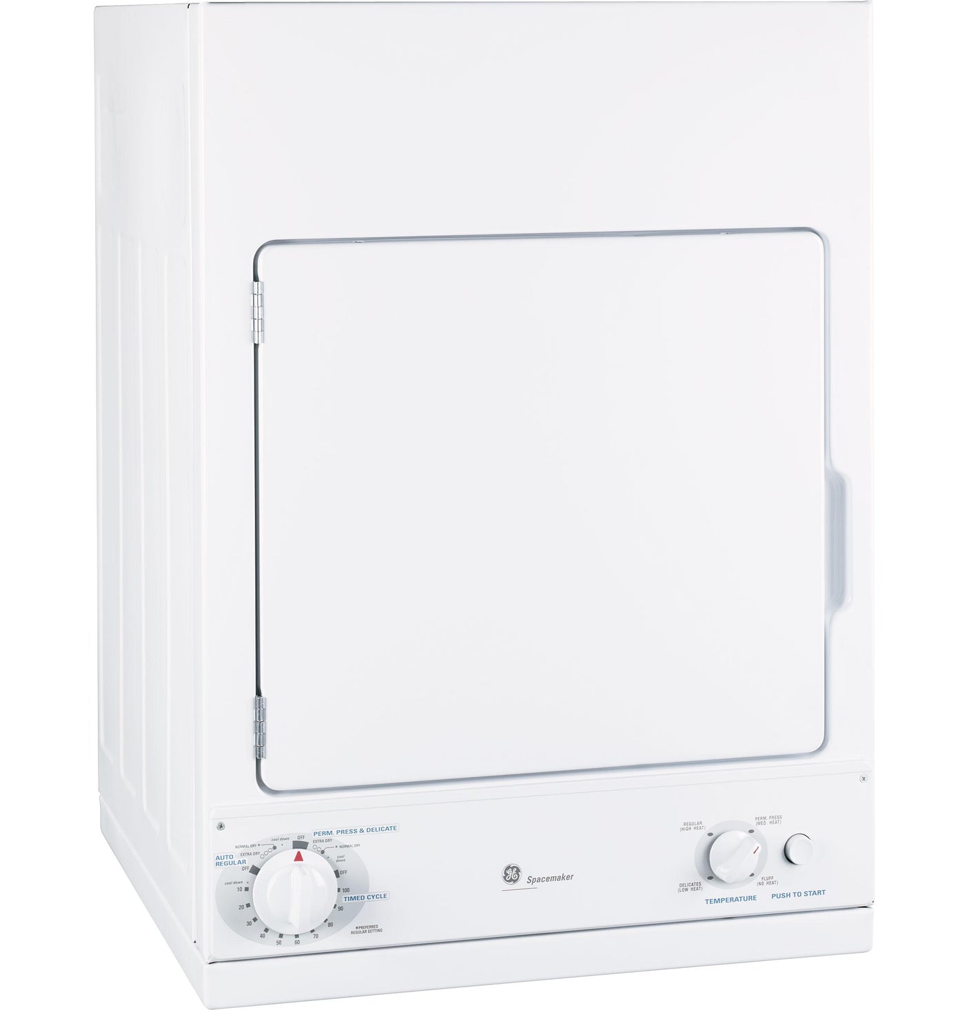 GE Spacemaker® 240V 3.6 cu. ft. Capacity Stationary Electric Dryer