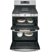 GE® 30" Free-Standing Gas Double Oven Convection Range