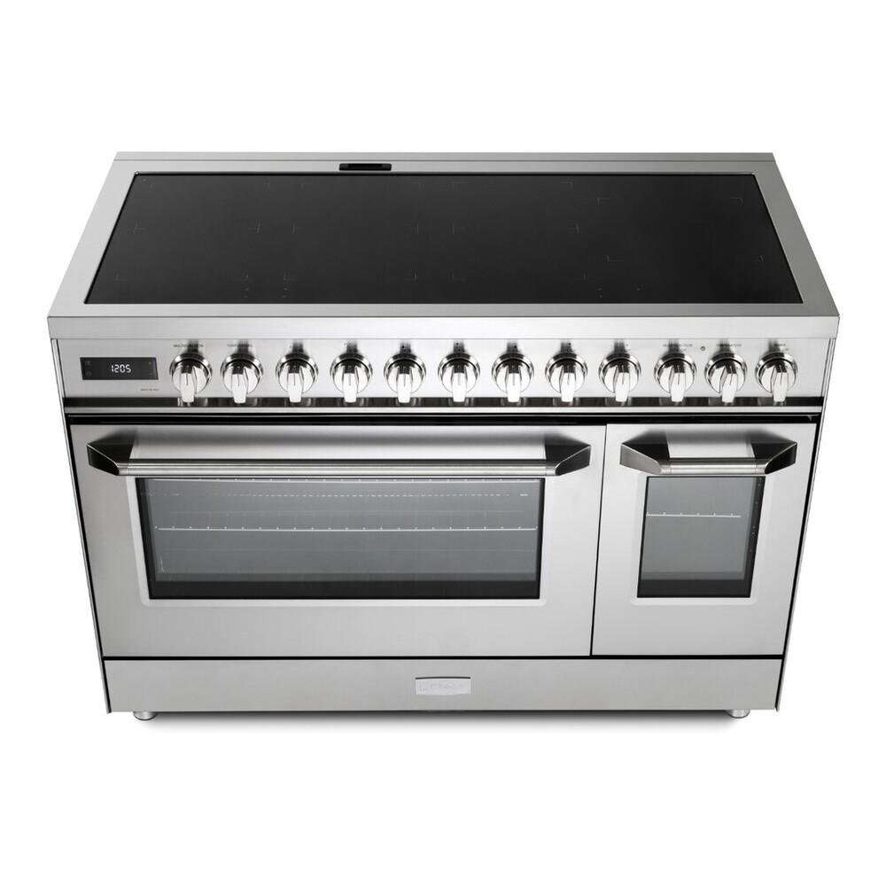 Verona Ultima 48" Induction Range with 7 Elements, Griddle and 6.5 cu. Ft. Oven Capacity in Stainless Steel