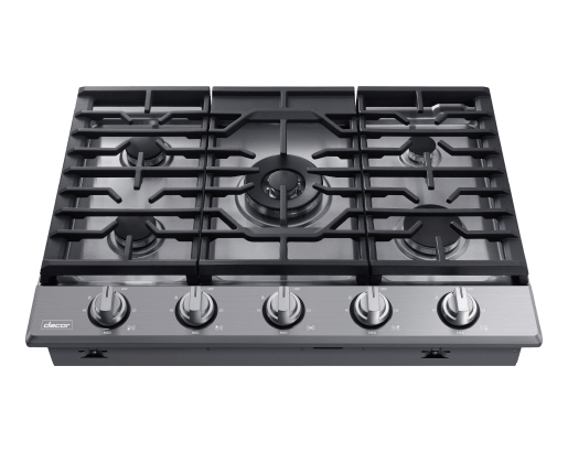 Transitional 30" Gas Cooktop, Silver Stainless Steel, Natural Gas/Liquid Propane