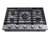 Transitional 30" Gas Cooktop, Silver Stainless Steel, Natural Gas/Liquid Propane