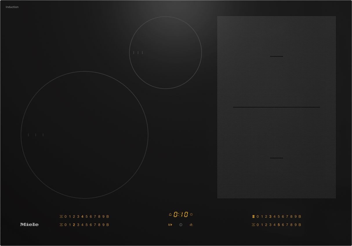 KM 7735 FL - 30-inch induction cooktop, operated with its own controls with PowerFlex cooking area for maximum performance