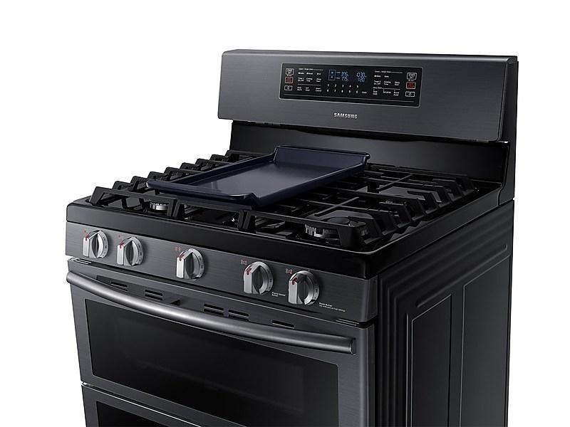 5.8 cu ft. Smart Freestanding Gas Range with Flex Duo™ & Dual Door in Black Stainless Steel