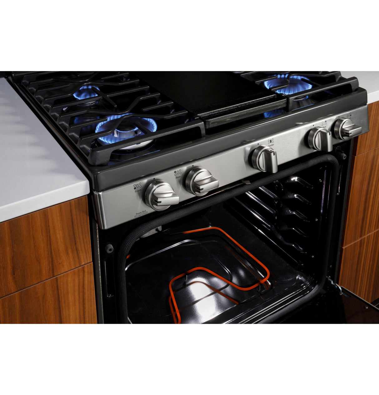 GE Profile™ 30" Free-Standing Self Clean Dual-Fuel Fingerprint Resistant Range with Storage Drawer