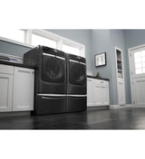 15.5" Laundry Pedestal with Chrome Handle and Storage Drawer