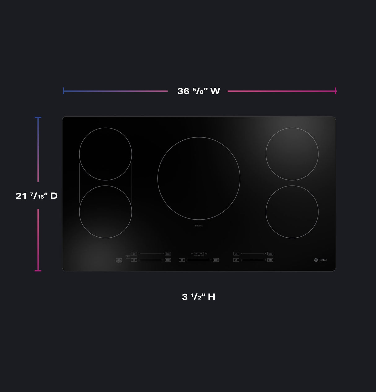 GE Profile™ ENERGY STAR® 36" Built-In Touch Control Induction Cooktop