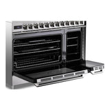 Verona VUFSGE486DSS 48 inch Ultima Collection Dual Fuel Range with 6 Brass Sealed Burners, 5.8 cu. ft. Oven Capacity, Digital Clock in Stainless Steel