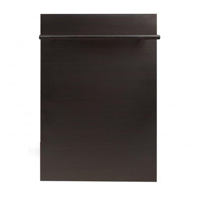 ZLINE 18 in. Compact Top Control Dishwasher with Stainless Steel Tub and Modern Style Handle, 52 dBa (DW-18) [Color: Oil Rubbed Bronze]