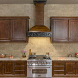 ZLINE 48 in. Wooden Wall Mount Range Hood in Antigua and Walnut - Includes Remote Motor