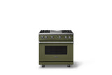 36"W. Sealed Burner Gas Range (Burner: 4g, Finish: Martini, Trim: Polished Chrome, Fuel: Natural Gas)