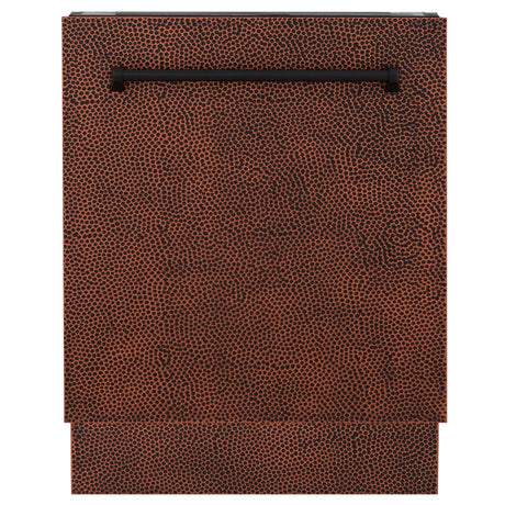 ZLINE 24" Tallac Series 3rd Rack Dishwasher with Traditional Handle, 51dBa (DWV-24) [Color: Hand Hammered Copper]