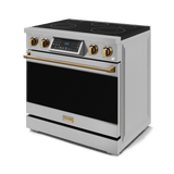36 Inch Professional Electric Range With Tilt Panel Touch Control In Stainless Steel/bronze  Gordon Ramsay Series