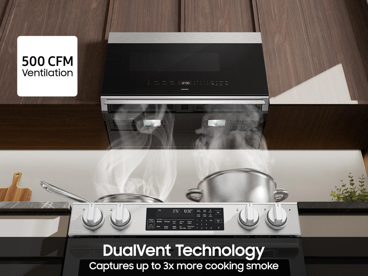 Bespoke Over-the-Range Microwave DualVent Technology  Auto Connectivity  500 CFM
