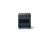 30"W. Induction Range (Finish: Squall, Trim: Brushed Brass)