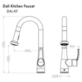 ZLINE Dali Kitchen Faucet in Chrome (DAL-KF-CH)