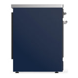 ILVE UMIB30QNR3MBC Majestic III 30 inch Induction Range with 4 Elements, 4 cu. ft. Oven Capacity (Solid Door, Midnight Blue, Chrome)