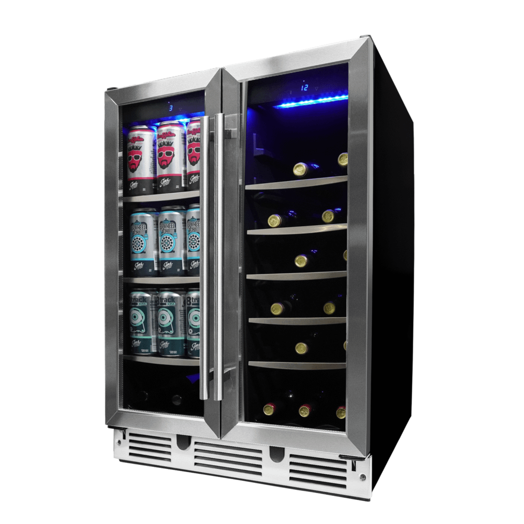 Danby 24 Under Counter French Door Beverage Center in Stainless Steel