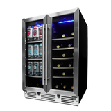 Danby 24 Under Counter French Door Beverage Center in Stainless Steel