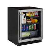 24-In Low Profile Built-In Beverage Refrigerator with Door Swing - Right