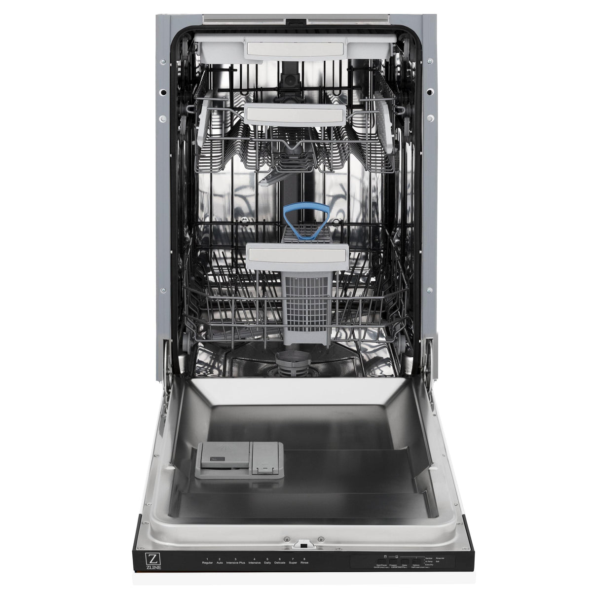 ZLINE 18" Tallac Series 3rd Rack Top Control Dishwasher with Traditional Handle, 51dBa [Color: White Matte]