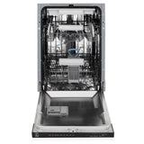 ZLINE 18" Tallac Series 3rd Rack Top Control Dishwasher with Traditional Handle, 51dBa [Color: White Matte]