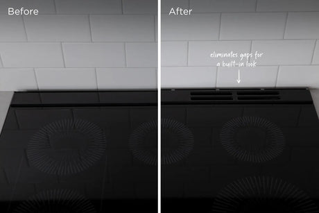 Front Control Range Black Stainless Steel Rear Filler Trim