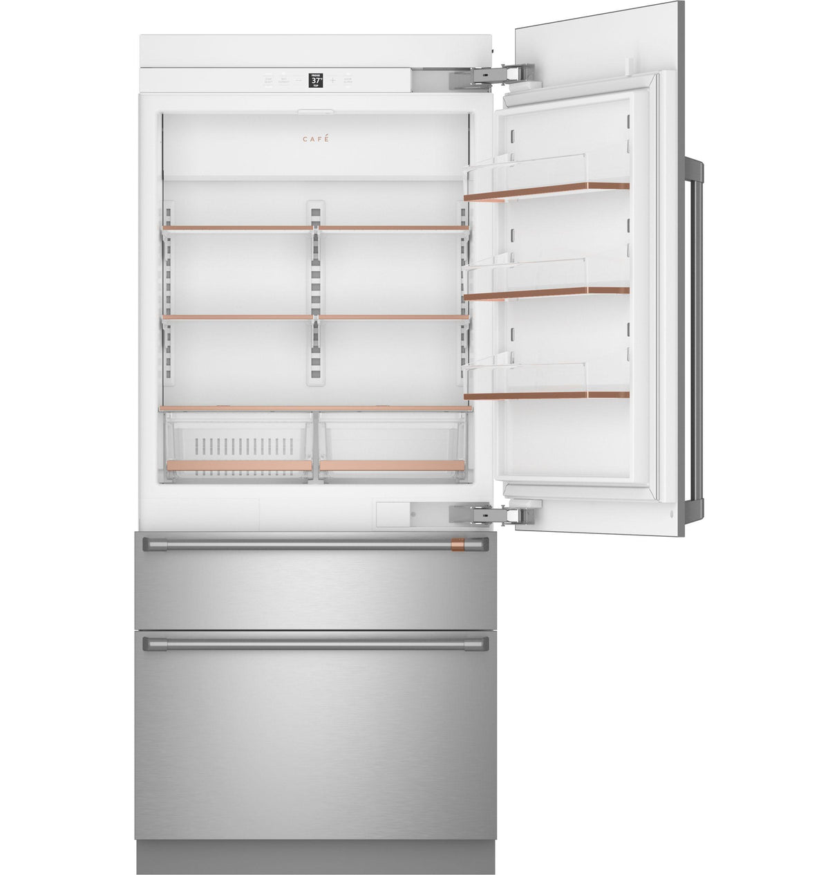 CAFE™ 36" Panel-Ready Integrated Bottom-Freezer Refrigerator - Right Swing