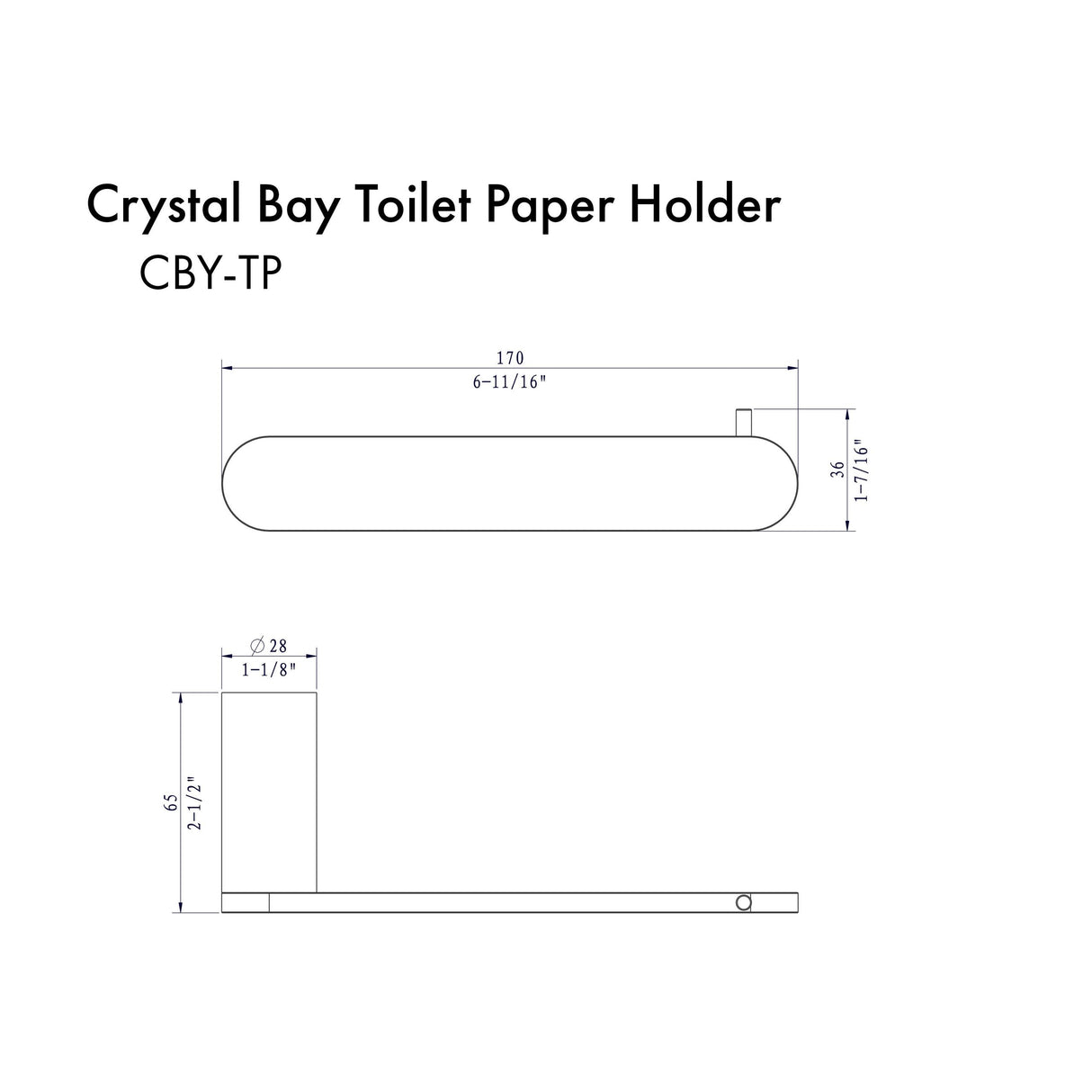 ZLINE Crystal Bay Toilet Paper Holder in Polished Gold (CBY-TP-PG)