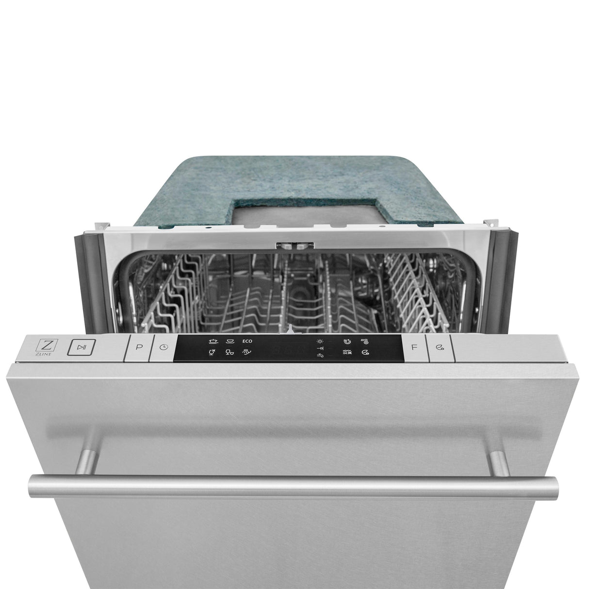 ZLINE 18 in. Compact Top Control Dishwasher with Stainless Steel Tub and Modern Style Handle, 52 dBa (DW-18) [Color: DuraSnow Stainless Steel]