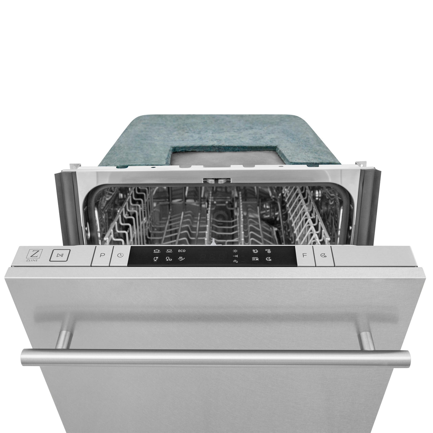 ZLINE 18 in. Compact Top Control Dishwasher with Stainless Steel Tub and Modern Style Handle, 52 dBa (DW-18) [Color: DuraSnow Stainless Steel]