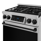 30 Inch Professional Gas Range With Tilt Panel Touch Control In Stainless Steel/black  Gordon Ramsay Serie