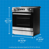 Danby 30 Slide in Smooth Top Electric Range with Knob Controls in Stainless Steel