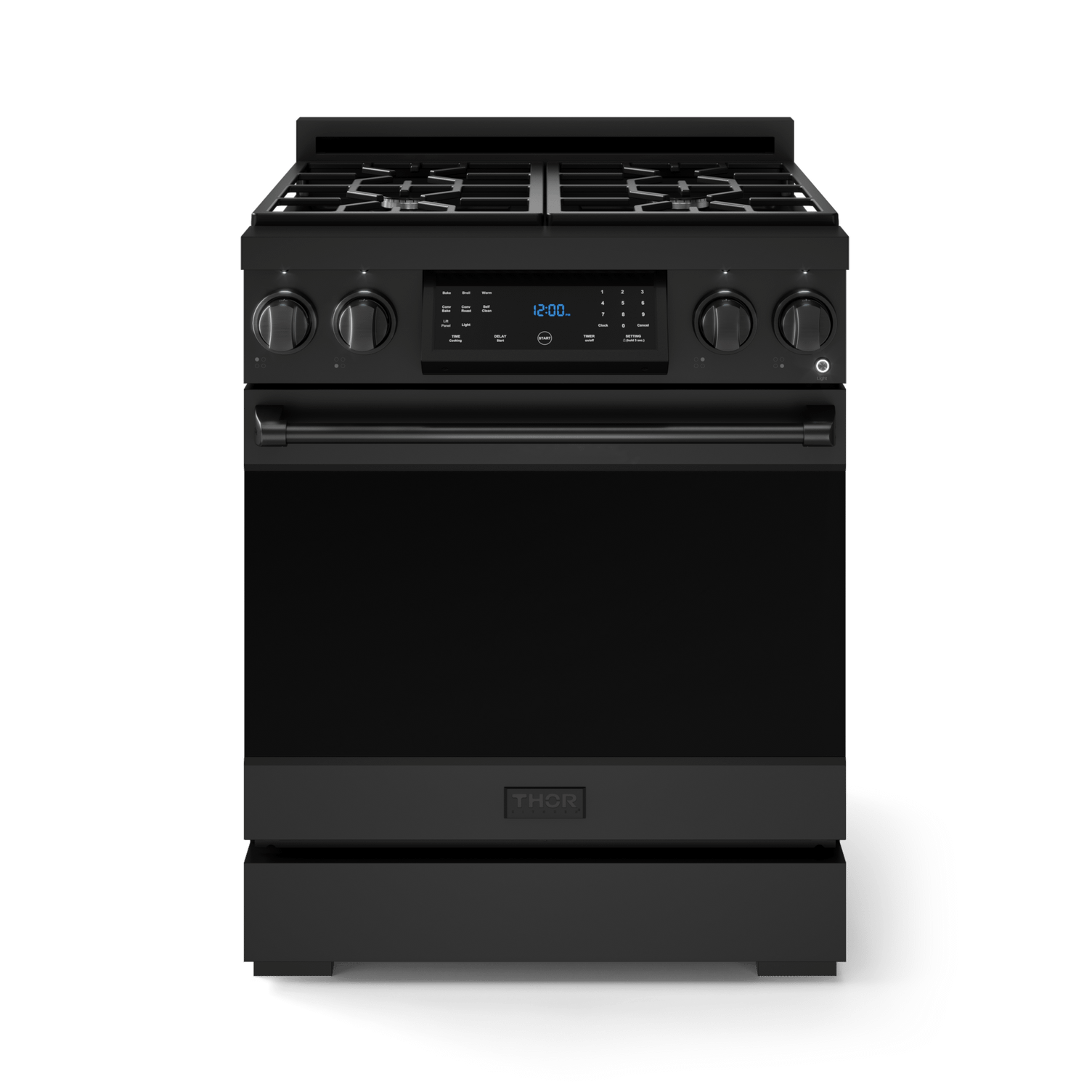30 Inch Professional Gas Range With Tilt Panel Touch Control In Black  Gordon Ramsay Series