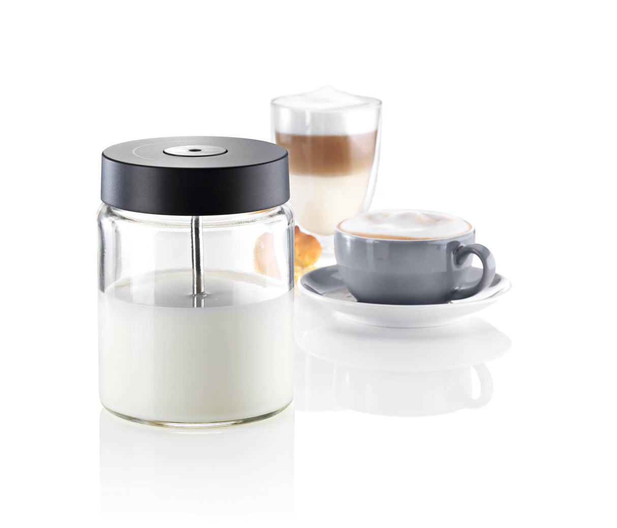 Milk container made of glass - for smooth and creamy milk froth