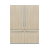 ZLINE 60 in. 32.2 cu. ft. Panel Ready French Door Built-In Bottom Freezer Refrigerator with Water Dispensers and Ice Makers with Graphite Gray Interior (GRBIV-60)