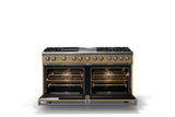 60"W.Dual Fuel Range (Finish: Golden Hour, Trim: Polished Chrome, Fuel: Natural Gas)