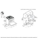 GE® 30" Slide-In Front-Control Convection Gas Range