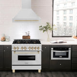 36 in. ZLINE Autograph Edition Stainless Steel Range Hood with Stainless Steel Shell and Handle (8654STZ-36) [Color: Gold]