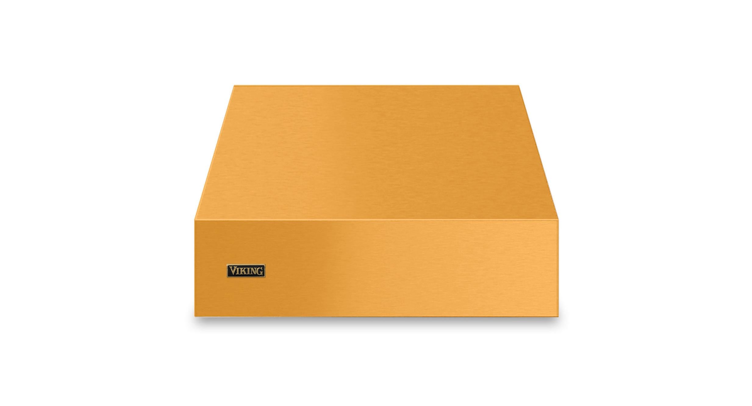30"W. 18"H. Wall Hood (Finish: Daffodil, Trim: Brushed Brass)