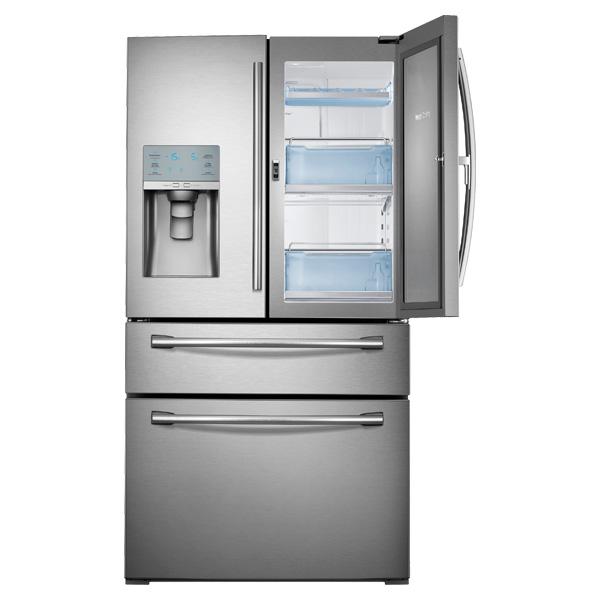 36" Wide, 30 cu. ft. Capacity 4-Door French Door Food ShowCase Refrigerator (Stainless Steel)