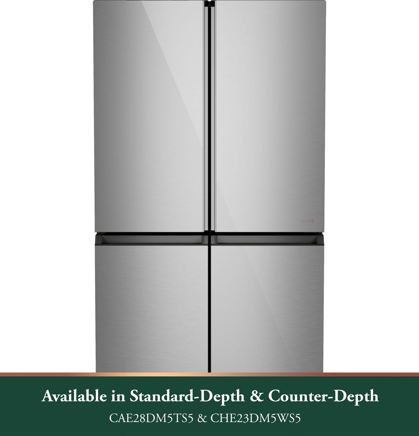 Café™ ENERGY STAR® 28.3 Cu. Ft. Smart Quad-Door Refrigerator in Platinum Glass with Dual-Dispense AutoFill Pitcher