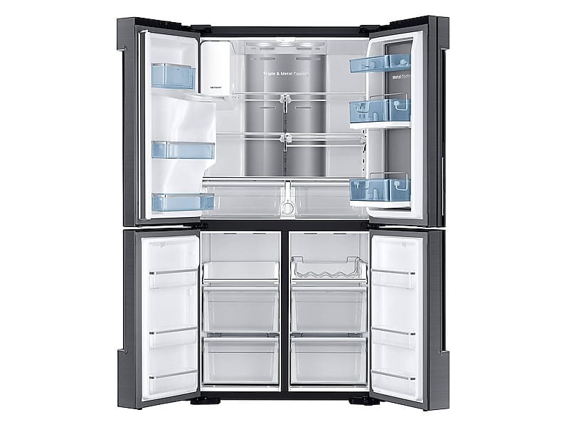 22 cu. ft. Food Showcase Counter Depth 4-Door Flex™ Refrigerator with FlexZone™ in Black Stainless Steel