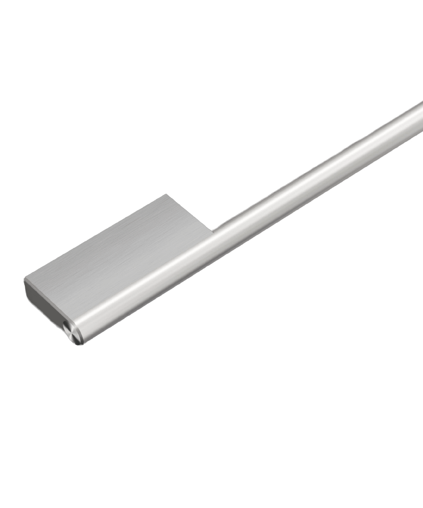 Contemporary Brushed Silver Handle, 24"
