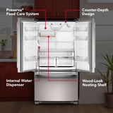 20 Cu. Ft. 36-Inch Counter-Depth French Door Refrigerator with Internal Water Dispenser