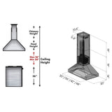 ZLINE Ducted Island Mount Range Hood in Outdoor Approved Stainless Steel (597i-304)