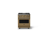 30"W. Sealed Burner Gas Range (Finish: Golden Hour, Trim: Brushed Brass, Fuel: Natural Gas)