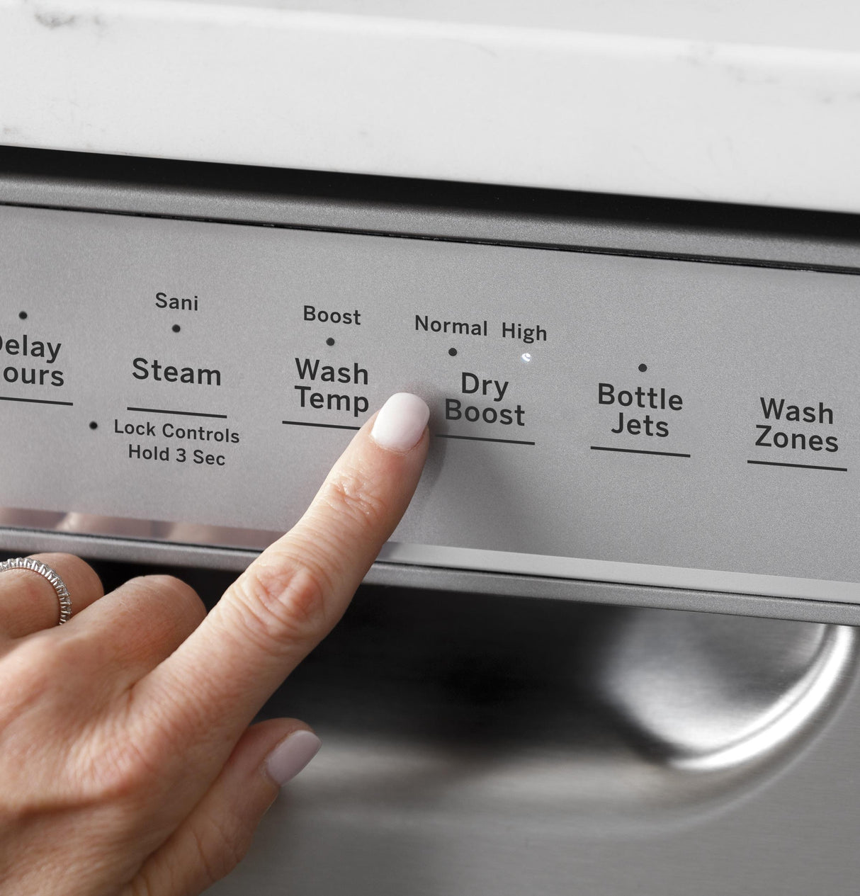 GE® ENERGY STAR® Front Control with Stainless Steel Interior Dishwasher with Sanitize Cycle & Dry Boost